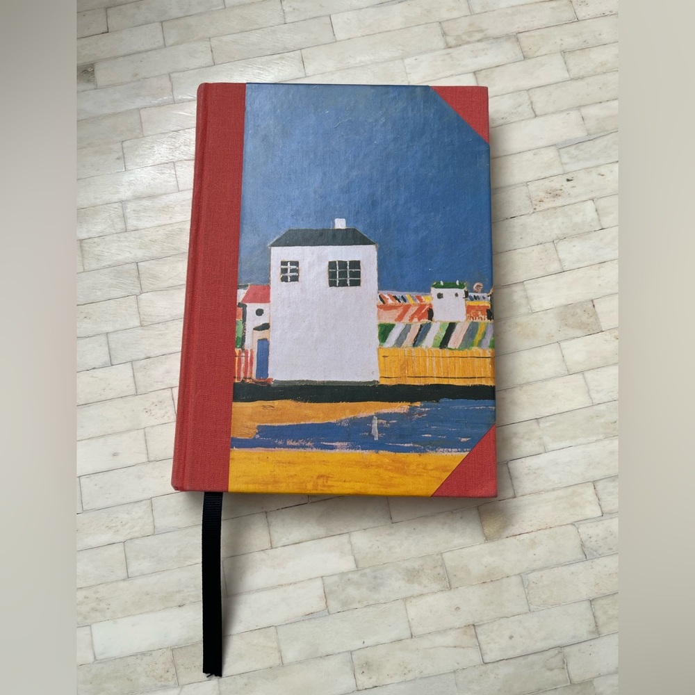 Artistic Red and Blue Notebook